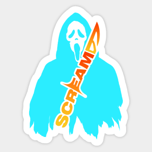 scream VI  (Scream 6)  scary horror movie graphic design by ironpalette Sticker